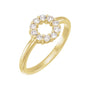 Sapphire Row Natural Gemstone Rose-Cut Circle Ring - Diamond, 14K Yellow Gold