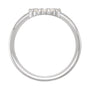 Sapphire Row Natural Gemstone Rose-Cut Circle Ring - Diamond, Platinum (view 2)