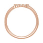 Sapphire Row Natural Gemstone Rose-Cut Circle Ring - Diamond, 14K Rose Gold (view 2)