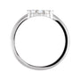 Sapphire Row Natural Gemstone Rose-Cut Circle Ring - White Opal, 14K White Gold (view 2)