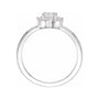 Sapphire Row Lab-Grown Gemstone Petite Halo Ring - White Sapphire, 14K White Gold (view 2)