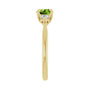 Sapphire Row Natural Peridot Three-Stone Ring - 14K Yellow Gold (view 4)