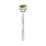 Sapphire Row Natural Peridot Three-Stone Ring - Platinum (view 4)