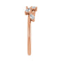 Sapphire Row Natural Diamond Scattered Leaf Ring - 14K Rose Gold (view 4)