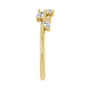 Sapphire Row Natural Diamond Scattered Leaf Ring - 14K Yellow Gold (view 4)