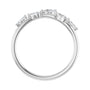 Sapphire Row Natural Diamond Scattered Leaf Ring - Platinum (view 2)
