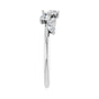 Sapphire Row Lab-Grown Diamond Scattered Leaf Ring - 14K White Gold (view 4)
