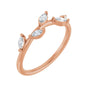 Sapphire Row Lab-Grown Diamond Scattered Leaf Ring - 14K Rose Gold