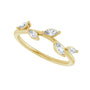 Sapphire Row Lab-Grown Diamond Scattered Leaf Ring - 14K Yellow Gold (view 5)