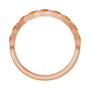 Sapphire Row Natural Gemstone Hexagon Stacking Ring - Citrine, 14K Rose Gold (view 2)