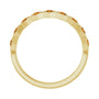 Sapphire Row Natural Gemstone Hexagon Stacking Ring - Citrine, 14K Yellow Gold (view 2)
