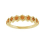 Sapphire Row Natural Gemstone Hexagon Stacking Ring - Citrine, 14K Yellow Gold (view 3)