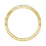 Sapphire Row Natural Gemstone Hexagon Stacking Ring - Diamond, 14K Yellow Gold (view 2)