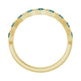 Sapphire Row Natural Gemstone Hexagon Stacking Ring - Alexandrite, 14K Yellow Gold (view 3)