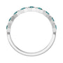 Sapphire Row Lab-Grown Gemstone Hexagon Stacking Ring - Alexandrite, Platinum (view 3)