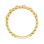 Sapphire Row Natural Gemstone Bezel Bead Stacking Ring - Blue Sapphire, 14K Yellow Gold (view 2)