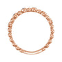 Sapphire Row Natural Gemstone Bezel Bead Stacking Ring - Blue Sapphire, 14K Rose Gold (view 2)