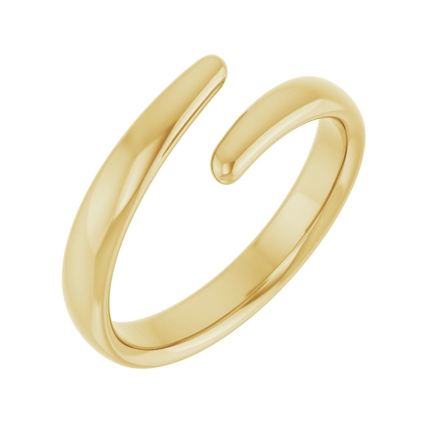 Sapphire Row Gold Open Wrap Ring - 10K Yellow Gold