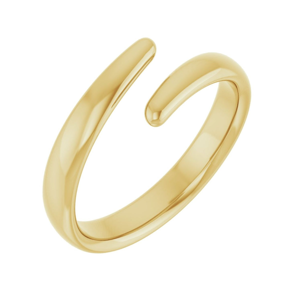 Sapphire Row Gold Open Wrap Ring - 10K Yellow Gold