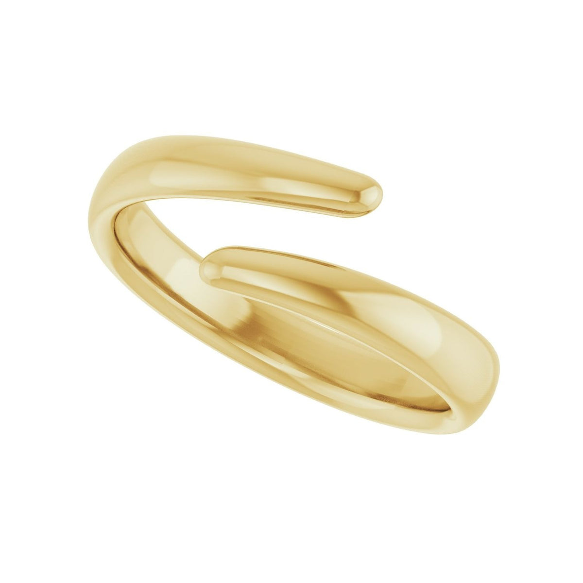Sapphire Row Gold Open Wrap Ring - 14K Yellow Gold (view 5)