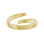 Sapphire Row Gold Open Wrap Ring - 18K Yellow Gold (view 3)