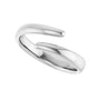 Sapphire Row Gold Open Wrap Ring - 10K White Gold (view 5)