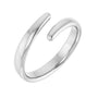 Sapphire Row Gold Open Wrap Ring - 14K White Gold