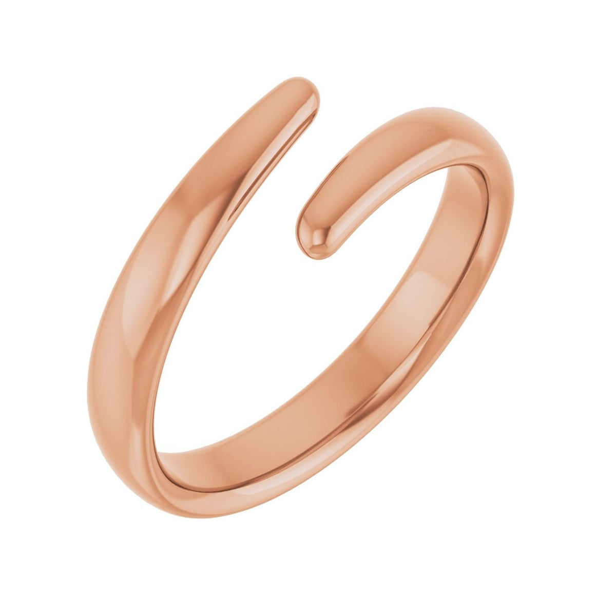 Sapphire Row Gold Open Wrap Ring - 14K Rose Gold