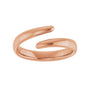 Sapphire Row Gold Open Wrap Ring - 14K Rose Gold (view 3)