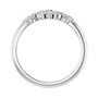 Sapphire Row Natural Diamond Mixed-Shape Cluster Ring - 14K White Gold (view 2)