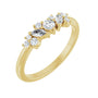 Sapphire Row Natural Diamond Mixed-Shape Cluster Ring - 14K Yellow Gold