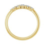 Sapphire Row Natural Diamond Mixed-Shape Cluster Ring - 14K Yellow Gold (view 2)