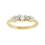 Sapphire Row Natural Diamond Mixed-Shape Cluster Ring - 14K Yellow Gold (view 3)
