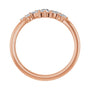 Sapphire Row Natural Diamond Mixed-Shape Cluster Ring - 14K Rose Gold (view 2)