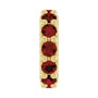 Sapphire Row Natural Gemstone Spacer Charm - Mozambique Garnet, 14K Yellow Gold