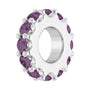 Sapphire Row Natural Gemstone Spacer Charm - Alexandrite, 14K White Gold (view 2)