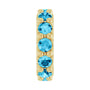 Sapphire Row Natural Gemstone Spacer Charm - Aquamarine, 14K Yellow Gold