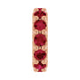 Sapphire Row Natural Gemstone Spacer Charm - Ruby, 14K Rose Gold