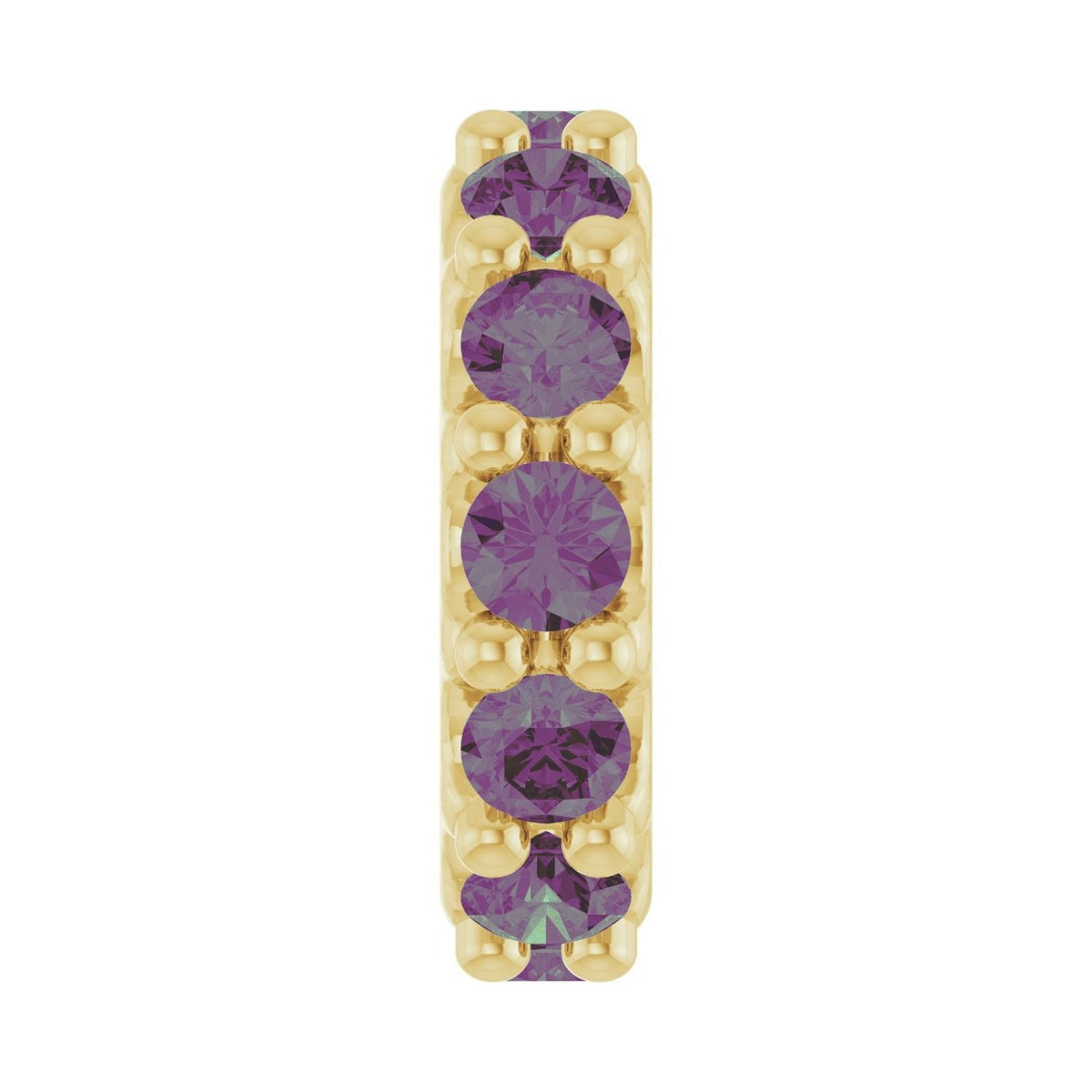 Sapphire Row Natural Gemstone Spacer Charm - Alexandrite, 14K Yellow Gold