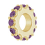 Sapphire Row Natural Gemstone Spacer Charm - Alexandrite, 14K Yellow Gold (view 2)