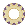 Sapphire Row Natural Gemstone Spacer Charm - Alexandrite, 14K Yellow Gold (view 3)