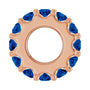 Sapphire Row Natural Gemstone Spacer Charm - Blue Sapphire, 14K Rose Gold (view 3)
