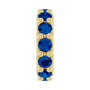Sapphire Row Natural Gemstone Spacer Charm - Blue Sapphire, 14K Yellow Gold