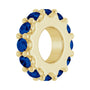 Sapphire Row Natural Gemstone Spacer Charm - Blue Sapphire, 14K Yellow Gold (view 2)