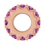 Sapphire Row Natural Gemstone Spacer Charm - Pink Tourmaline, 14K Rose Gold (view 3)