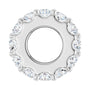 Sapphire Row Natural Gemstone Spacer Charm - White Sapphire, 14K White Gold (view 3)