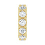 Sapphire Row Natural Gemstone Spacer Charm - White Sapphire, 14K Yellow Gold