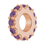 Sapphire Row Natural Gemstone Spacer Charm - Alexandrite, 14K Rose Gold (view 2)