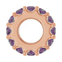 Sapphire Row Natural Gemstone Spacer Charm - Alexandrite, 14K Rose Gold (view 3)