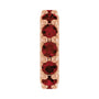 Sapphire Row Natural Gemstone Spacer Charm - Mozambique Garnet, 14K Rose Gold